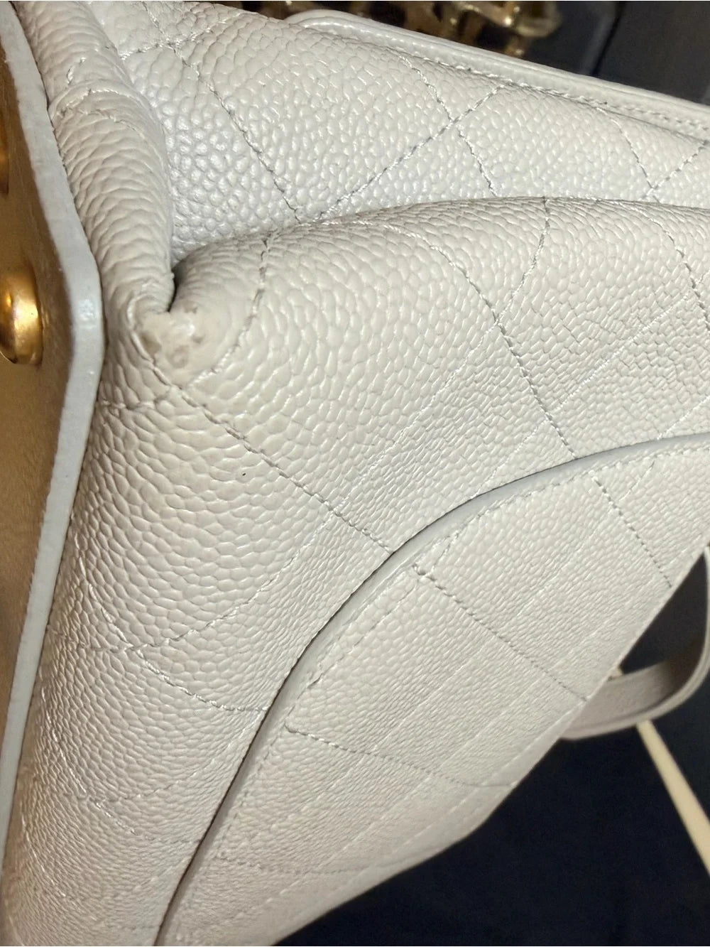 Chanel Chic Affinity Flap Bag AS0305 – Grey Caviar Leather | Aged Gold — photo 7