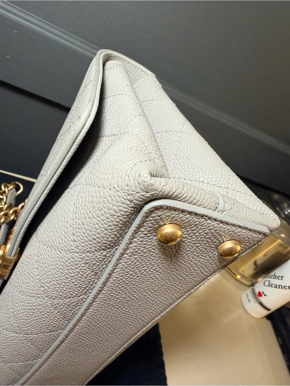 Chanel Chic Affinity Flap Bag AS0305 – Grey Caviar Leather | Aged Gold — photo 8