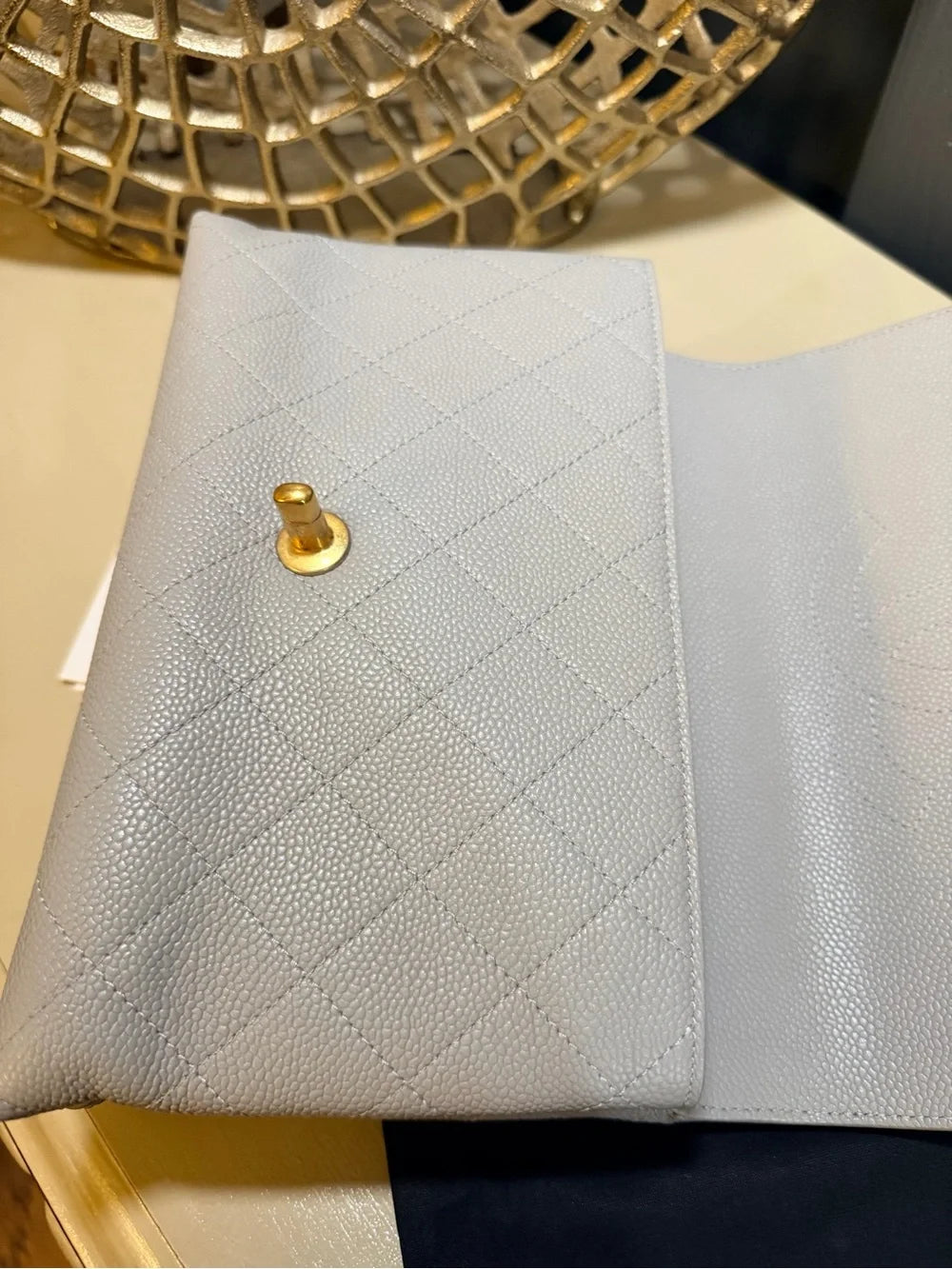 Chanel Chic Affinity Flap Bag AS0305 – Grey Caviar Leather | Aged Gold — photo 14