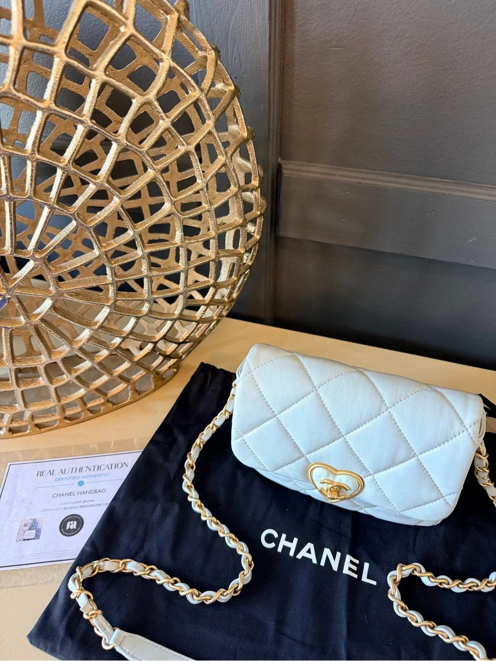Chanel 22S Coco Love Mini Flap | Baby Blue Lambskin & Plexiglass — photo 2