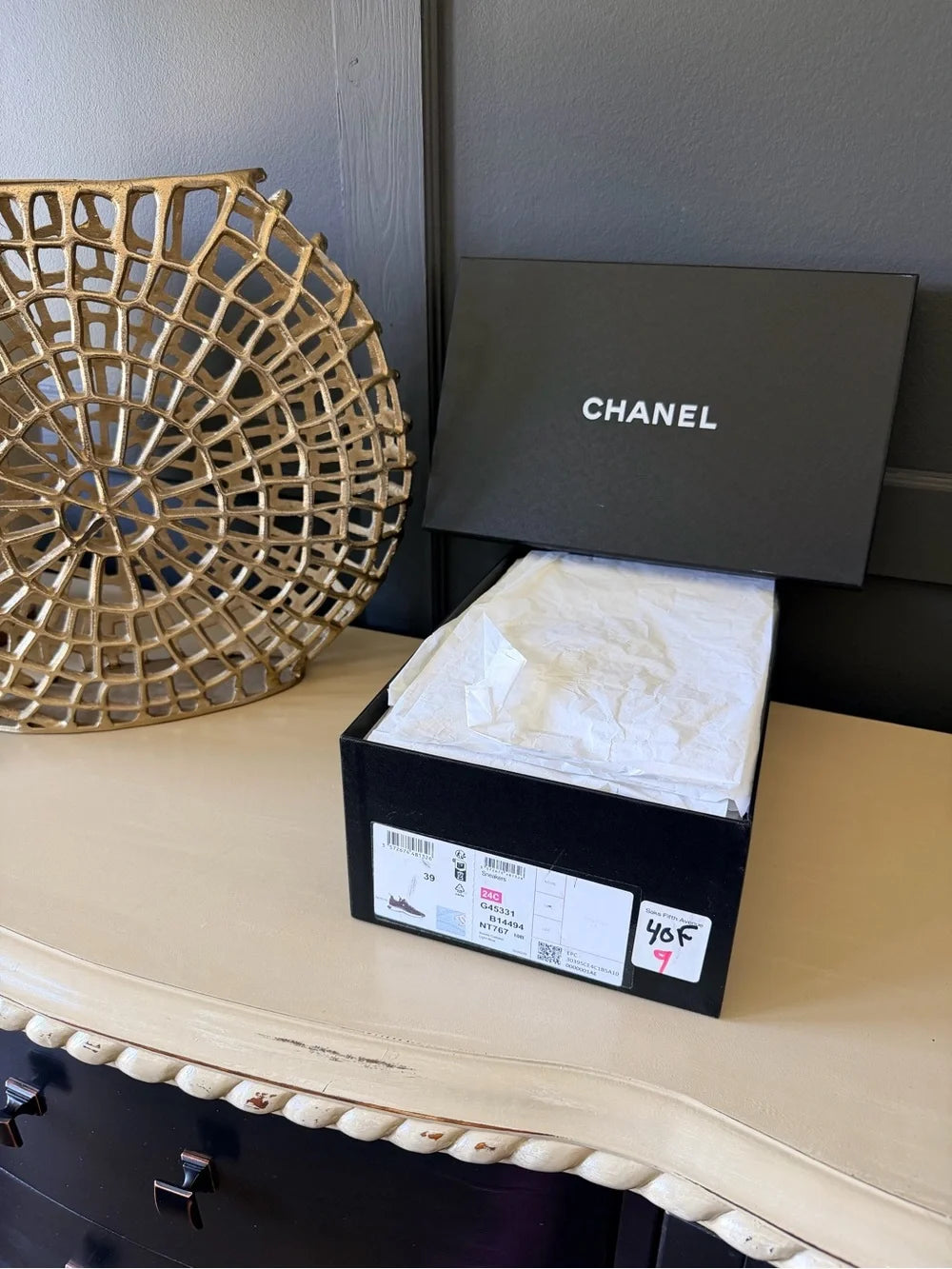 Chanel Light Blue Suede Calfskin Sneakers | EU 39 | New in Box — photo 9