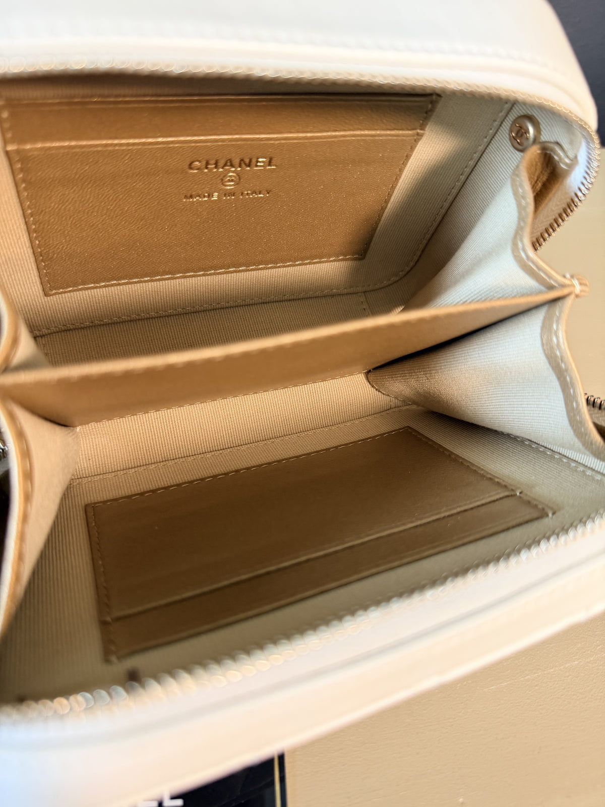 Chanel white Pearl Crush camera bag — IMG_1725