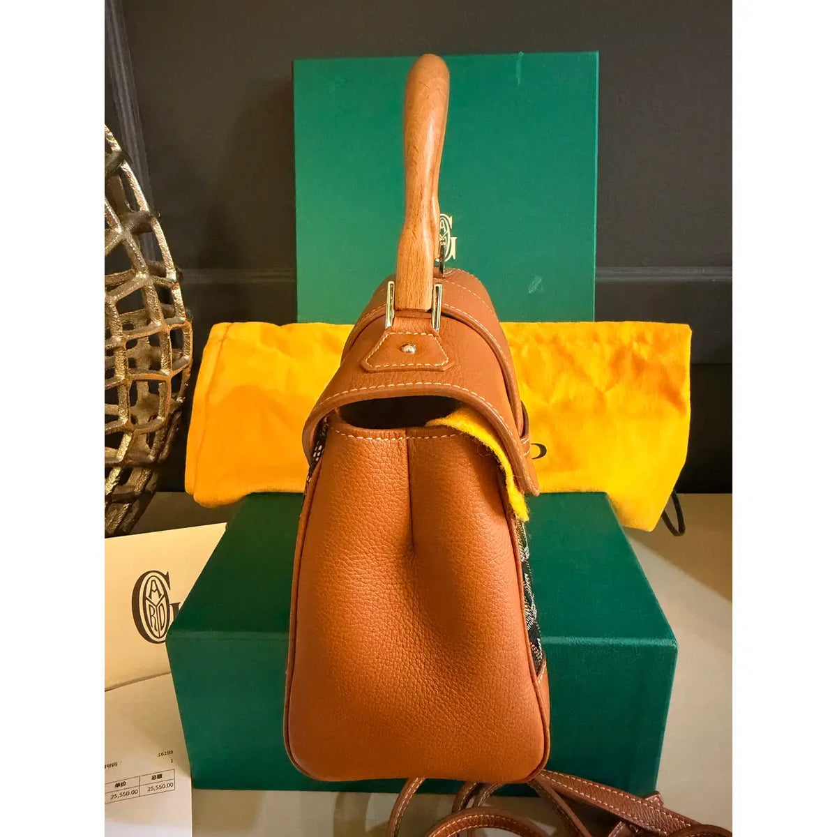 Goyard Saïgon Mini Souple | Black & Tan | Full Set — photo 3