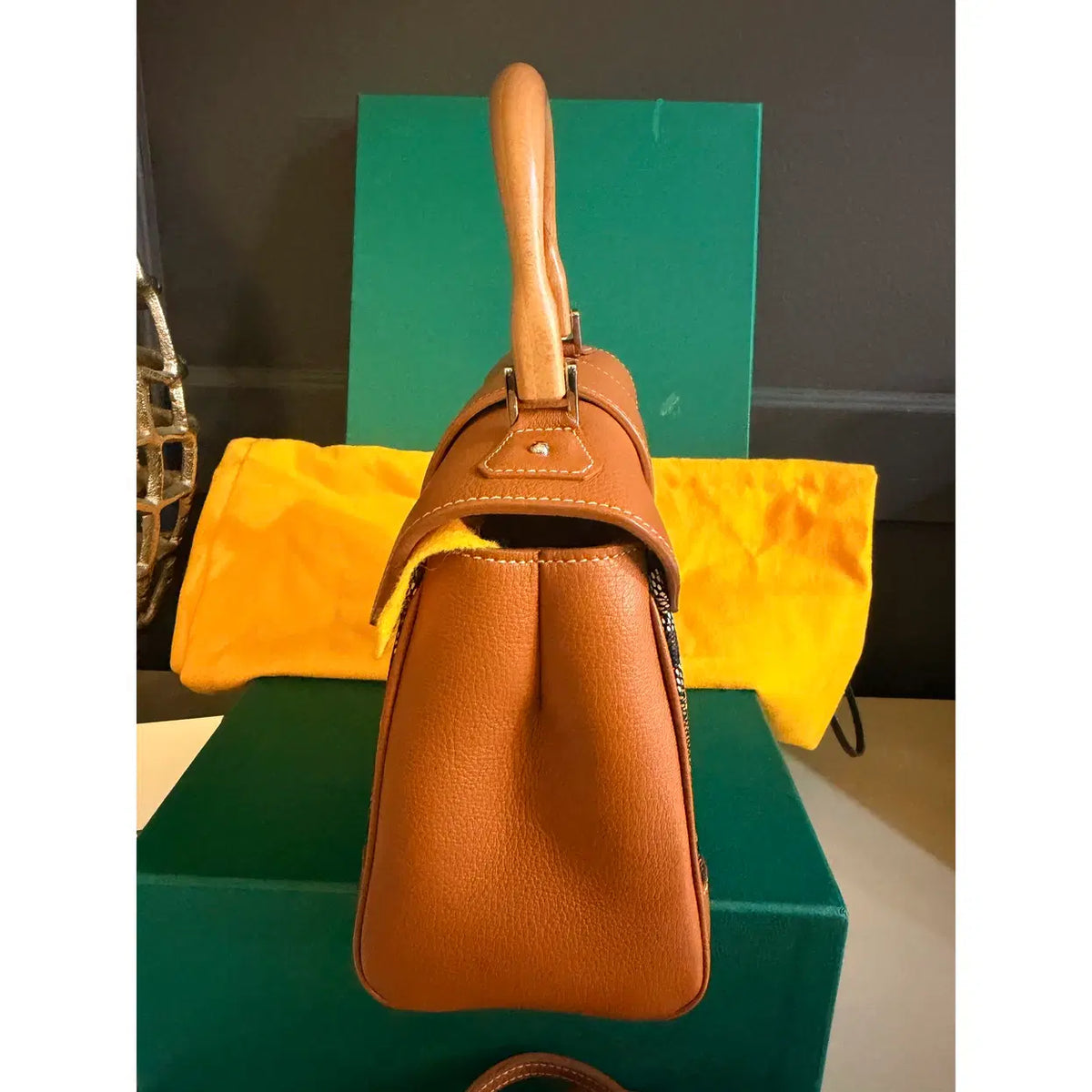 Goyard Saïgon Mini Souple | Black & Tan | Full Set — photo 4